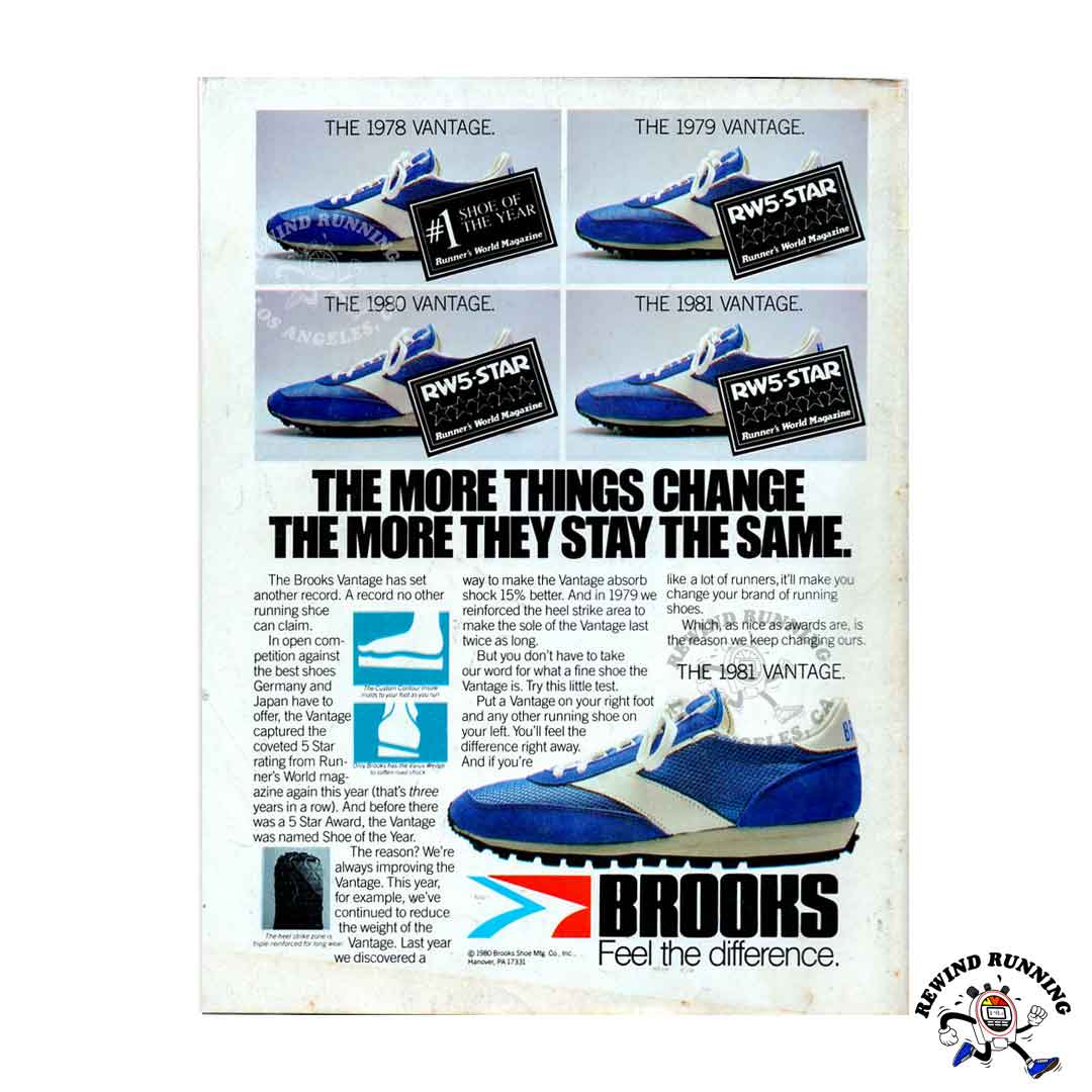 Brooks Vantage 1981 Vintage Running Shoes 80s Sneakers Print Ad