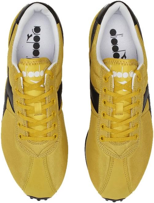 Diadora Sirio 1970s Style Retro Men's Sneakers Running Shoes Yellow Black Size 10.5