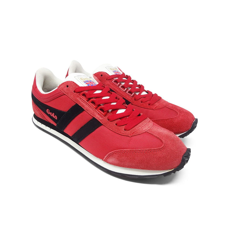 Gola Classics Mens Boston New Retro Sneakers Red Black 3-4 view