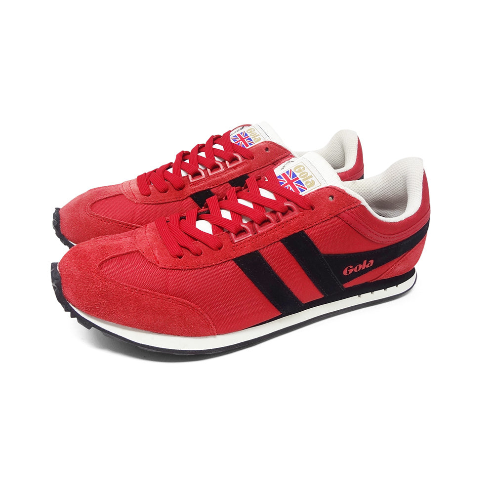 Gola Classics Mens Boston New Retro Sneakers Red Black Low 3-4 view