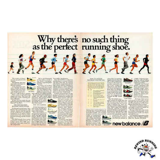 New Balance 200, 300, 400, 600 and 700 Series Vintage Running Shoes 80s Sneaker Print Ad from 1981