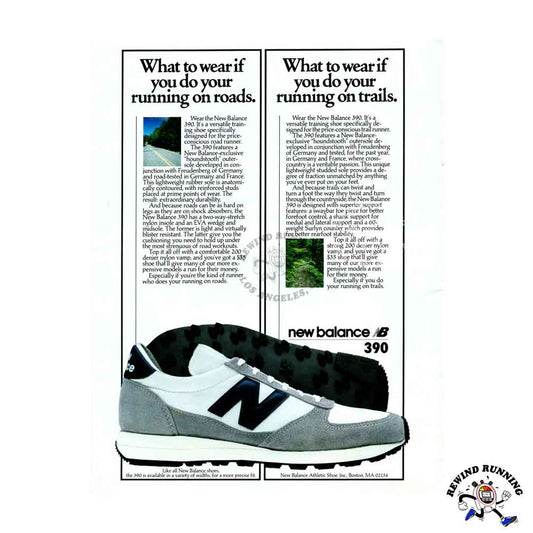 New Balance 390 Vintage Running Shoes 80s Sneaker Print Ad from 1981