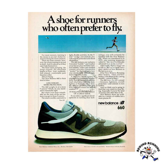 New Balance 660 Vintage Running Shoes 80s Sneaker Print Ad from 1981