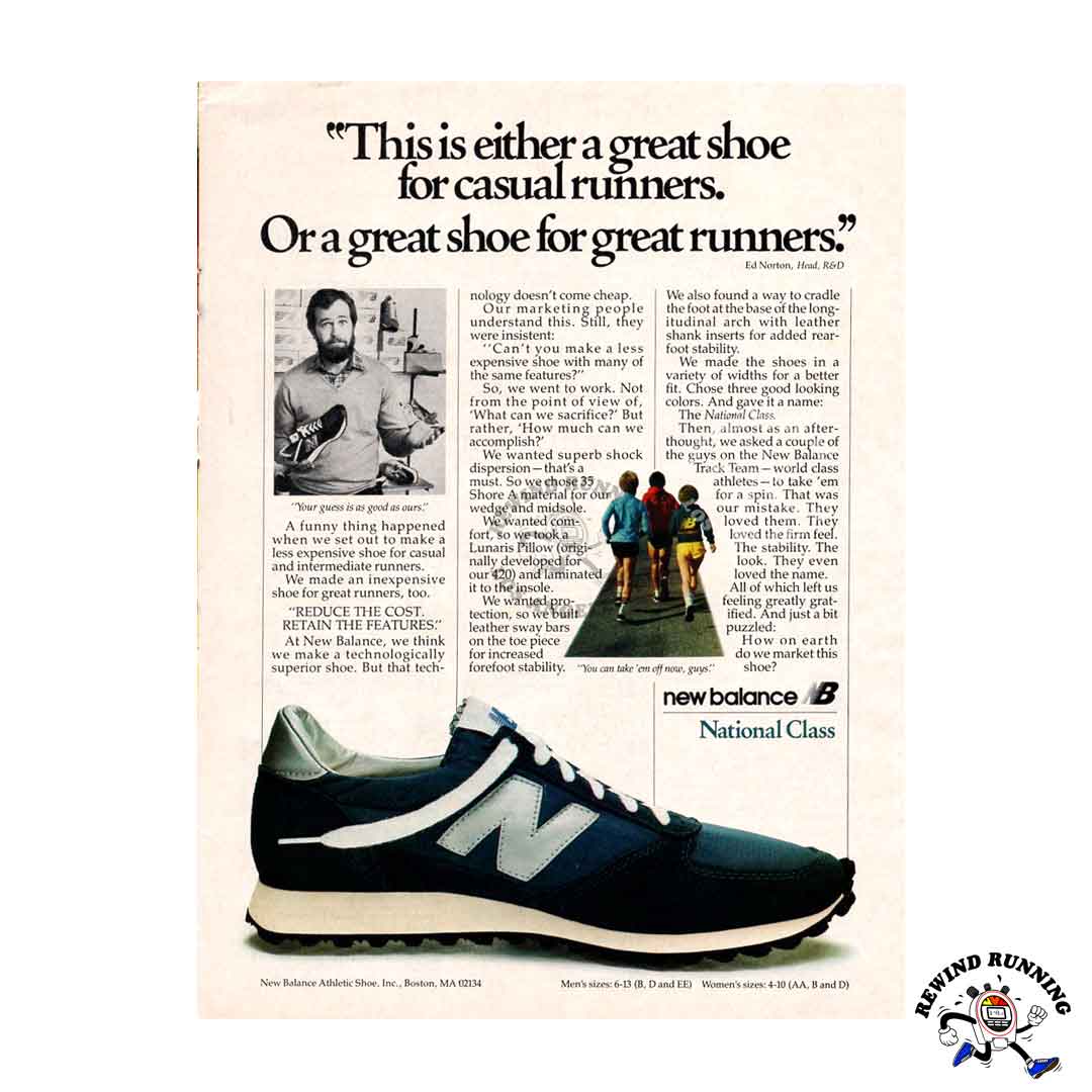 New Balance National Class Vintage Running Shoes 80s Sneaker Print Ad from 1981