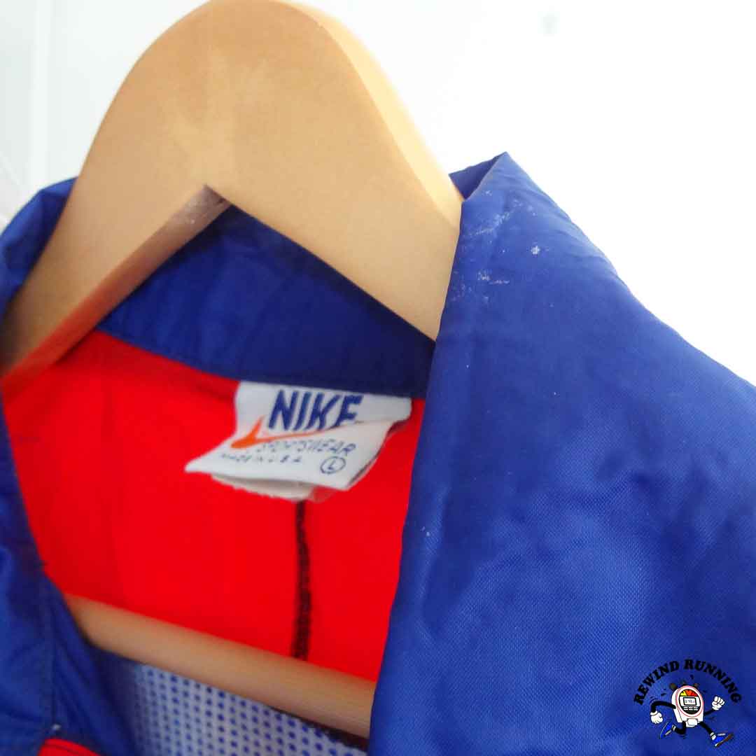 Nike OG Vintage 'Orange Tag' Zip Pullover Windbreaker 70s 80s Blue Red Track Jacket Anorak Large Collar