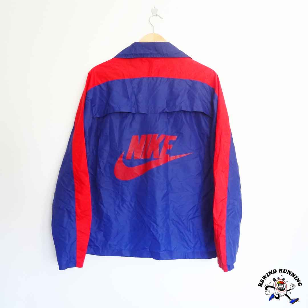 Nike OG Vintage 'Orange Tag' Zip Pullover Windbreaker 70s 80s Blue Red Track Jacket Anorak Large Back