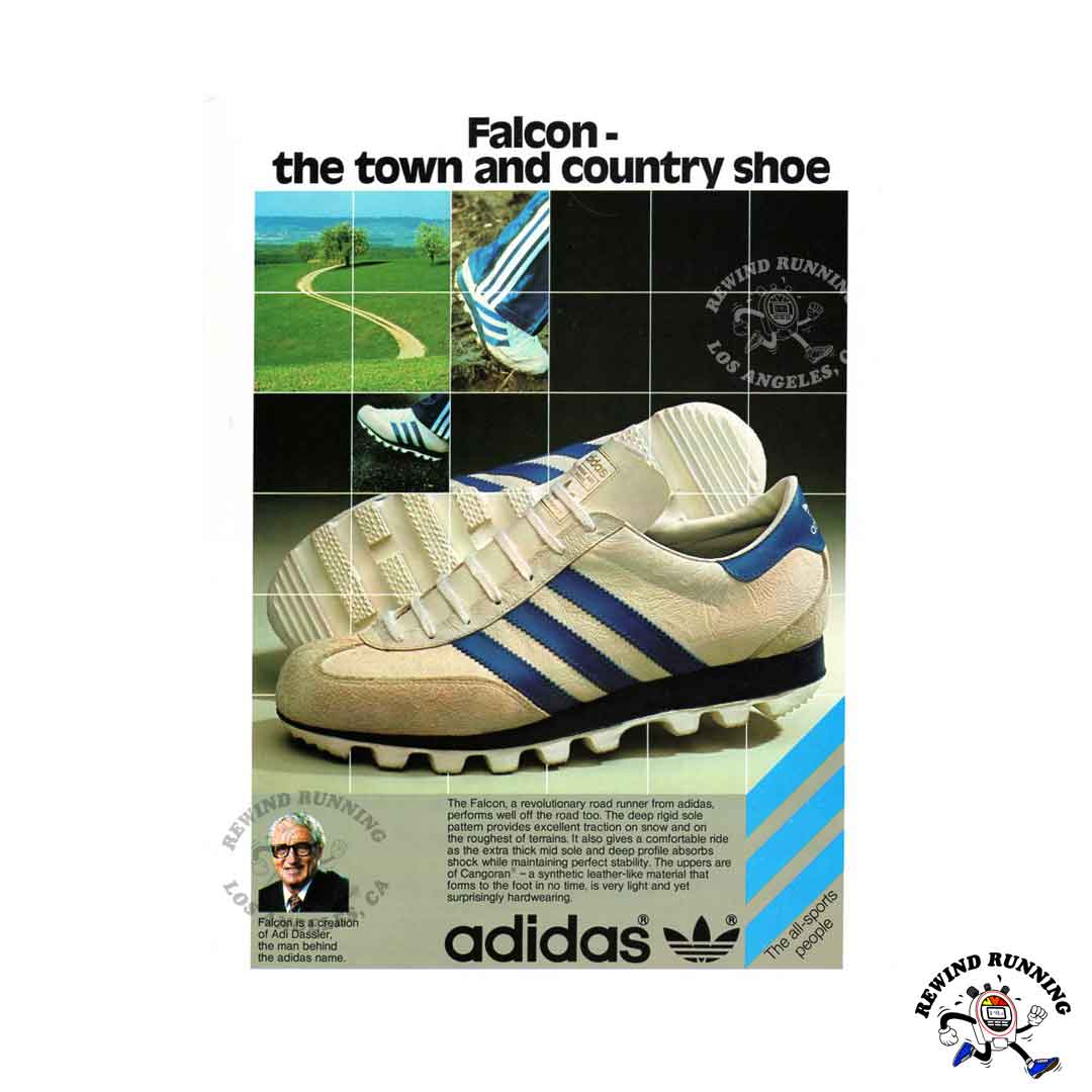 adidas Falcon 1978 Vintage Running Shoes 70s Sneaker Print Ad