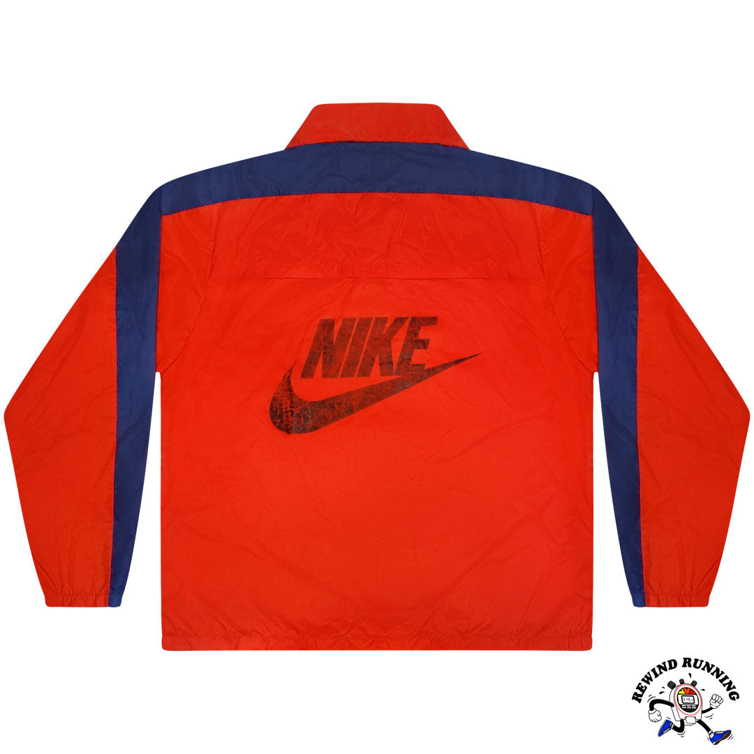 Nike OG Vintage 'Orange Tag' Zip Pullover Windbreaker Pinwheel Era 70s 80s Red Blue Track Jacket Anorak Distressed Large Back Nike Logo Distressed