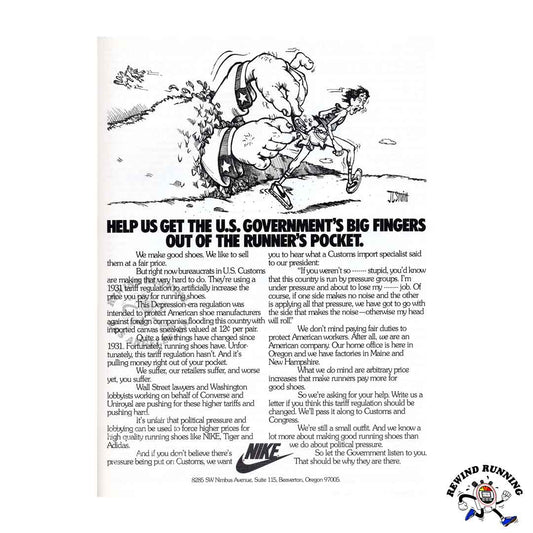 Nike Vintage US Customs Battle 1978 Print Ad