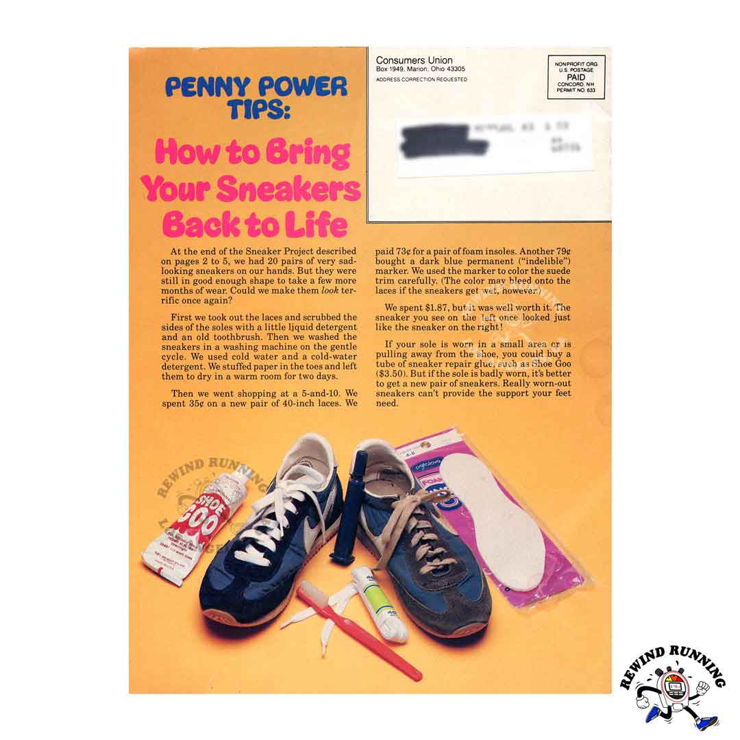 Penny Power April May 1983 Testing Sneakers Nike, Adidas Vintage Consumer Reports Publication Rear Cover