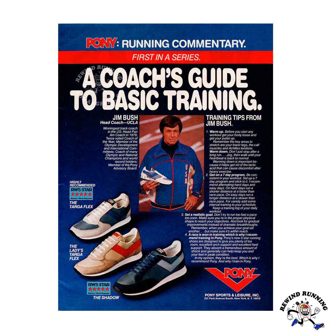 PONY Targa Flex and Shadow 1981 Vintage Running Shoes 80s Sneakers Print Ad