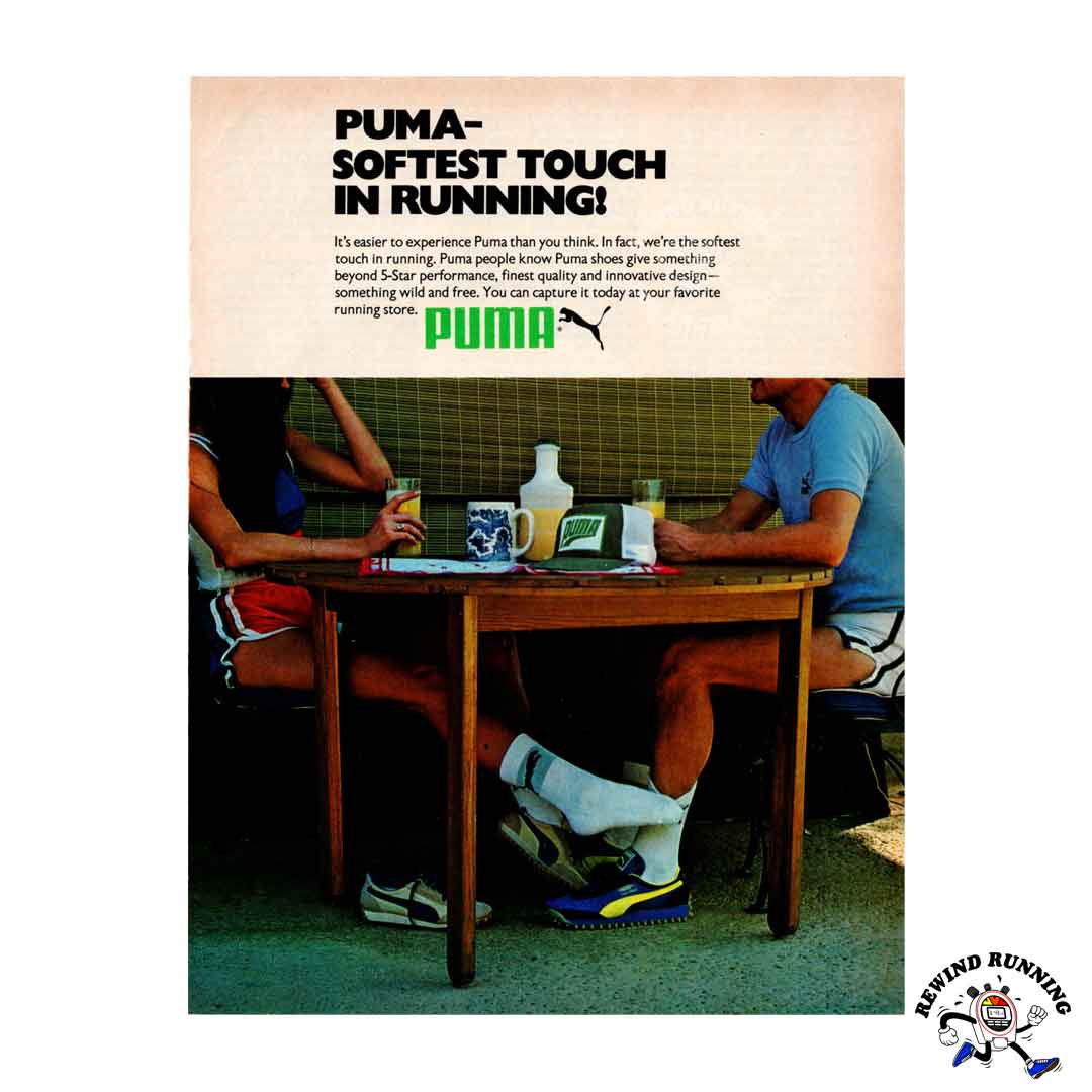 Puma Fast Rider 'Footsies' 1980 Vintage Sneaker Running Shoes Print Ad