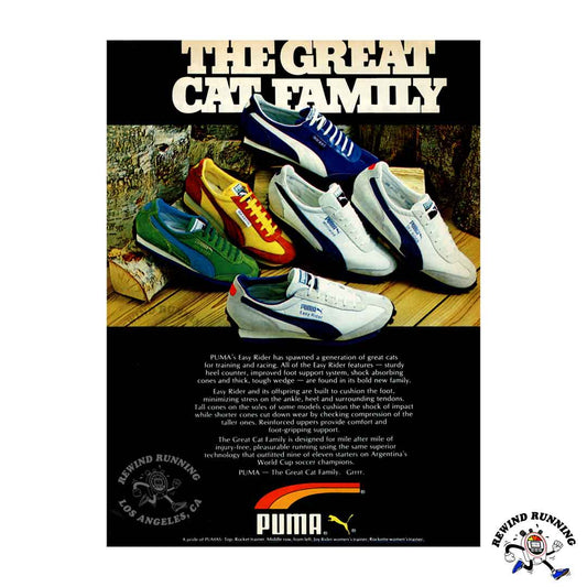 Puma 'Great Cat Family' 1978 Vintage Running Shoes 70s Sneakers Print Ad