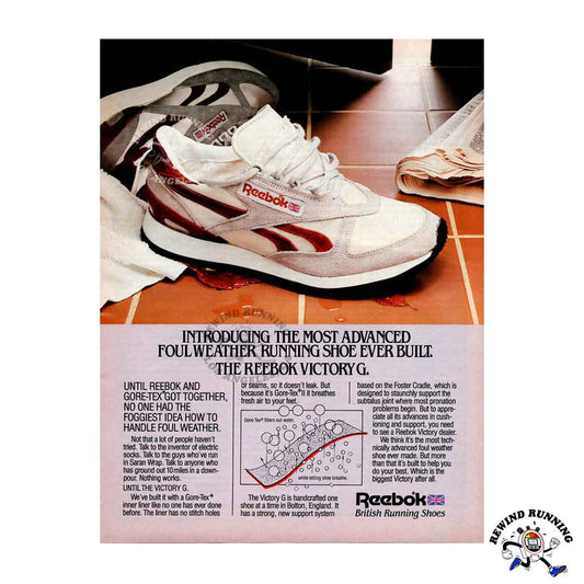 Reebok Victory G Running Shoes 1981 Vintage 80s Sneakers Print Ad