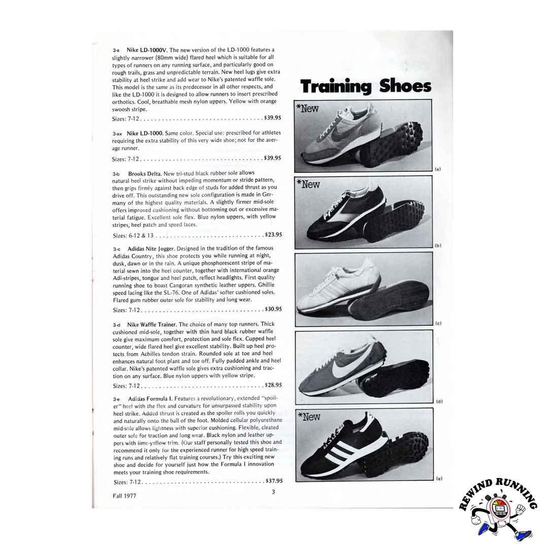 Starting Line Sports 'The Complete Runner's Catalog' Fall 1977 Vintage Running shoes