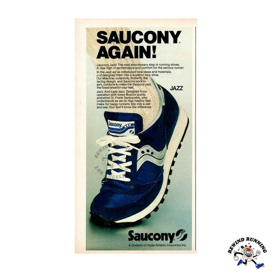 Saucony Again Jazz 1981 Vintage Sneakers 80s Running Shoes Color Print Ad