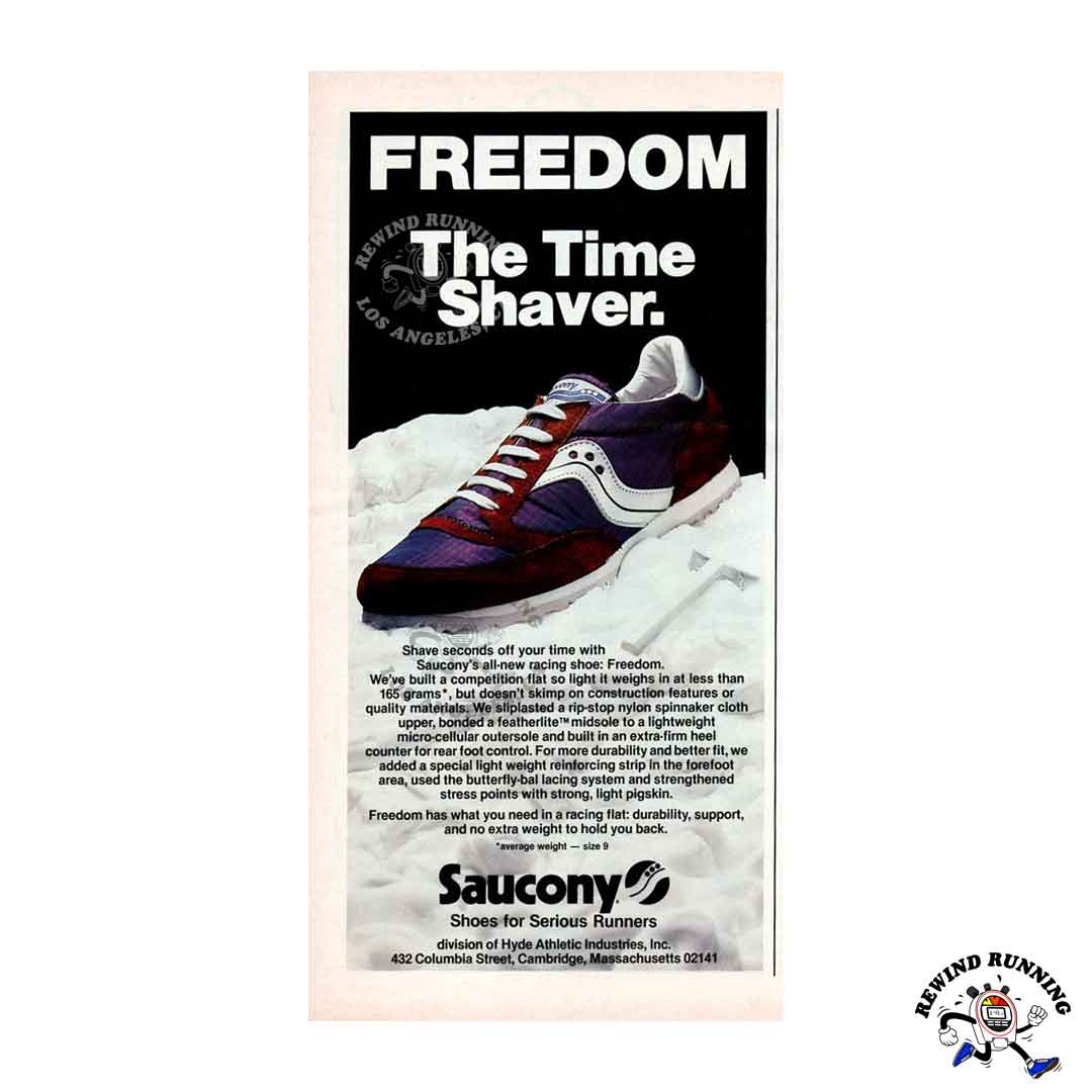 Saucony Freedom 1981 Vintage Sneakers 80s Running Shoes Print Ad