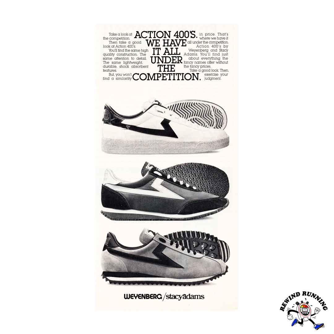 Stacy Adams Weyenberg "Action 400's" Series 1981 Vintage Running Shoes Print Ad