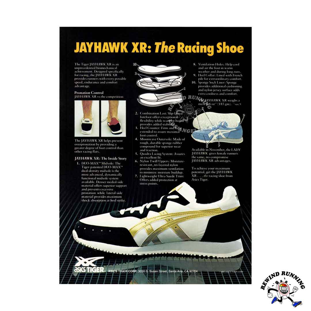 Asics Tiger Jayhawk XR 1983 vintage sneaker print ad