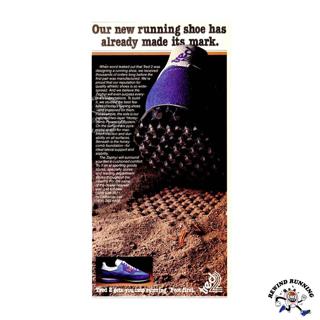 Tred 2 Zephyr 1978 Vintage Running Shoes 70s Sneaker Print Ad