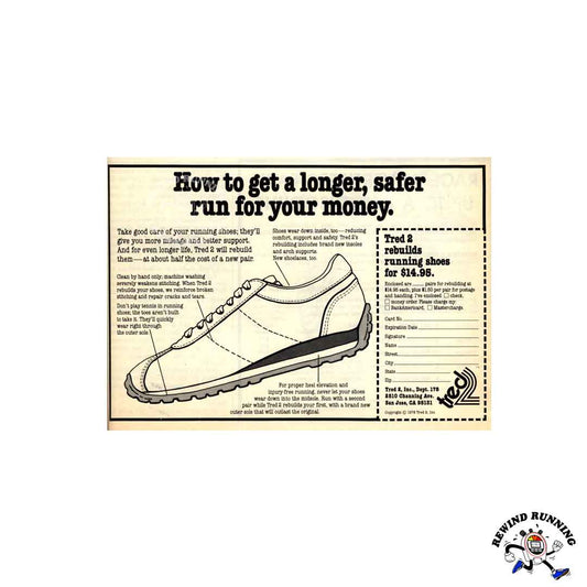 Tred 2 1978 Vintage Running Shoes Rebuilds 70s Sneaker Print Ad