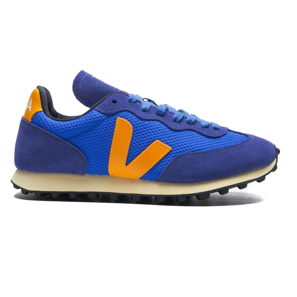 Veja Rio Branco Paros Ouro Blue Yellow New Men's Retro Sneakers Side Profile