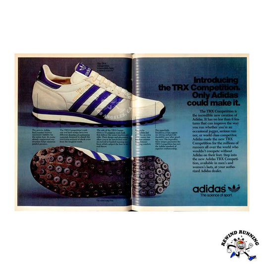 adidas TRX Competition 1978 Vintage Running Shoes 70s Sneakers Print Ad