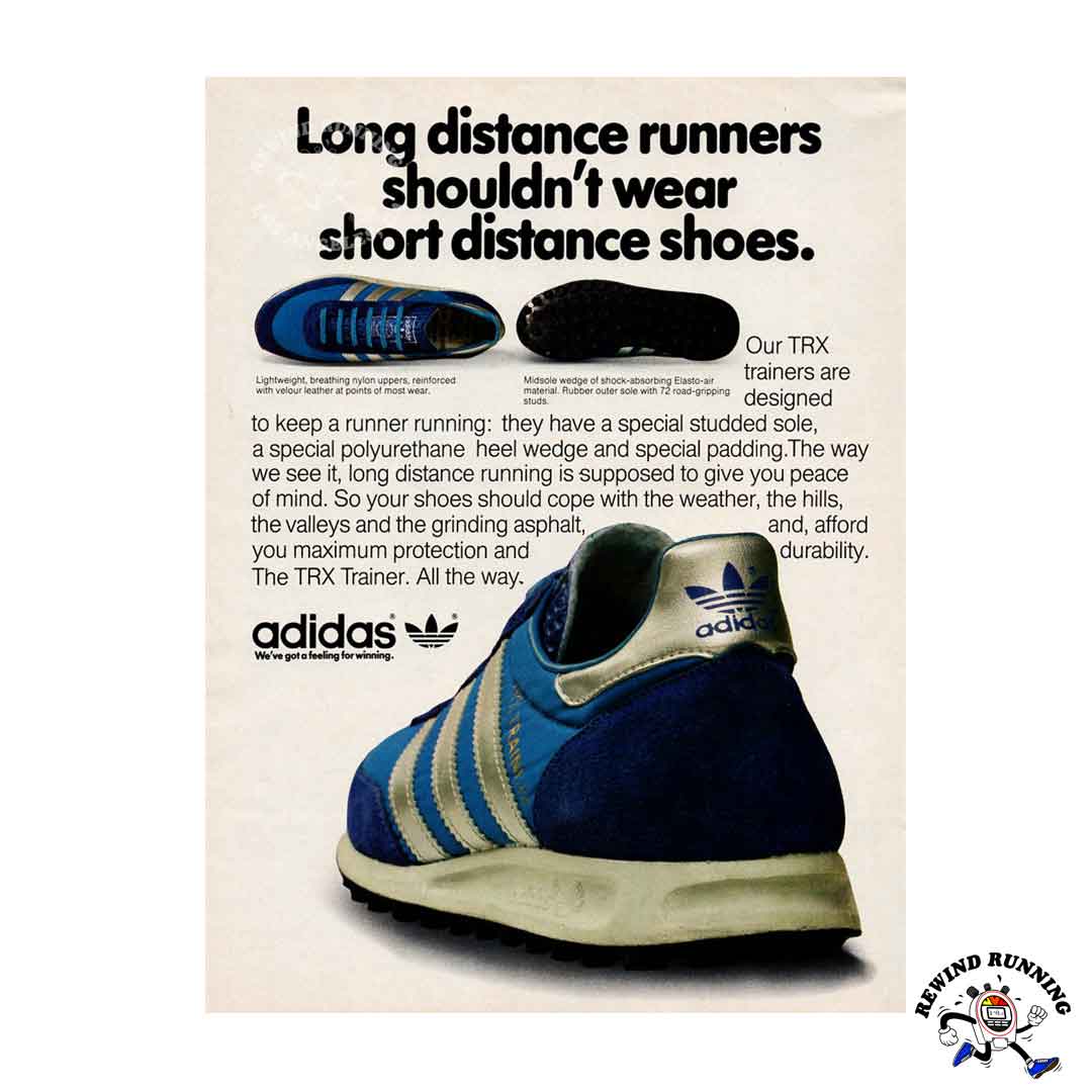 adidas TRX Trainer 1981 Vintage Running Shoes 80s Sneakers Print Ad