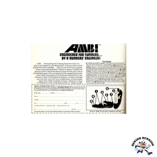 AMBI Brand Vintage 1978 Training Running Shoes Sneaker Print Ad