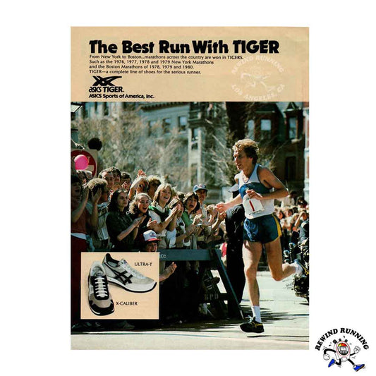 Asics Tiger Ultra-T X-Caliber 1981 Men's Vintage Running Shoes Print Ad