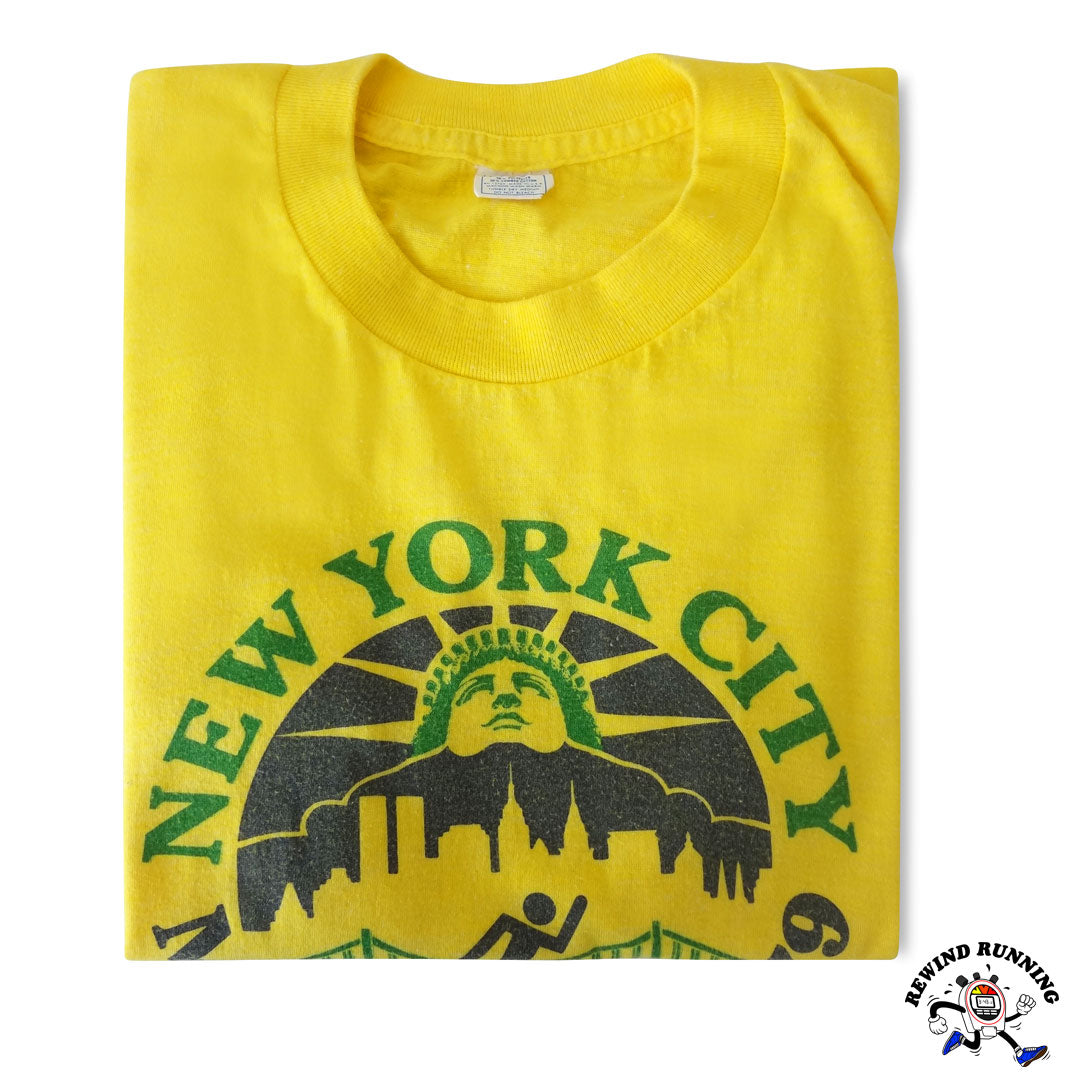 New York City NYC Marathon 1979 Rare Statue of Liberty Vintage T-Shirt